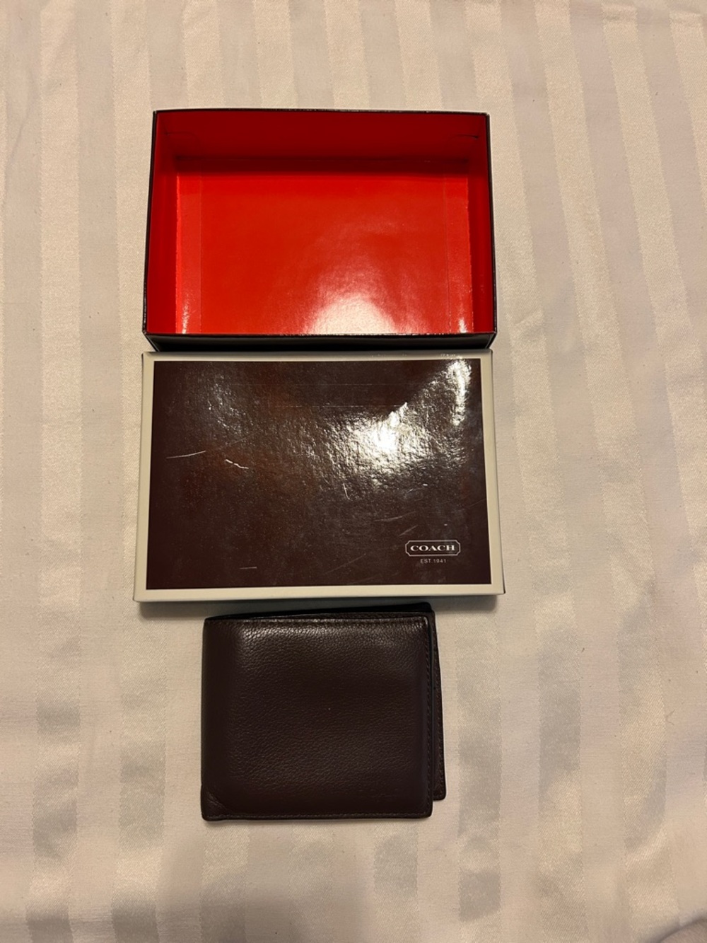 Coach Brown Leather Bifold Wallet for Men